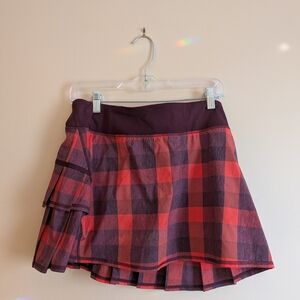 Lululemon Pace Setter Skort in the Yama Check pattern